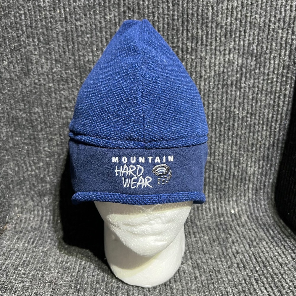 Mountain Hardwear Beanie Mens M Blue AirShield Elite Windproof Fleece Winter Hat